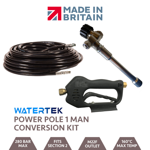 Watertek One Man Power Pole Conversion Kit 30ft M22 Outlet